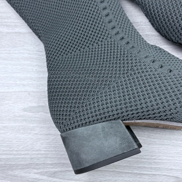 Eileen Fisher Alas Recycled Knit Tall Stretch Boots Pull On Graphite 8.5 NEW - Picture 10 of 15